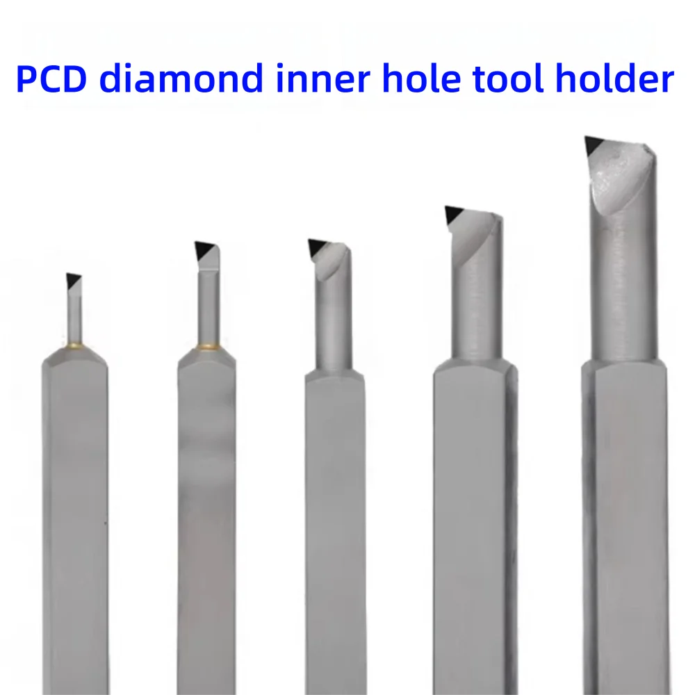 CBN PCD Formgebungs- und Drehwerkzeug mit Diamantschneidplatten, 6 8 10 12 15 16 20 22mm Innenlochhalter, CNC-Schneidwerkzeughalter R0.3 R0.4, Drehmaschinenzubehör