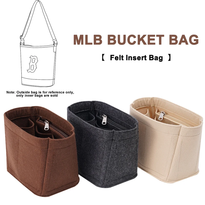 

EverToner Fits For MLB Bucket Bag Felt Insert bag Organizers Storage Bag Support Shaping Lining Bag