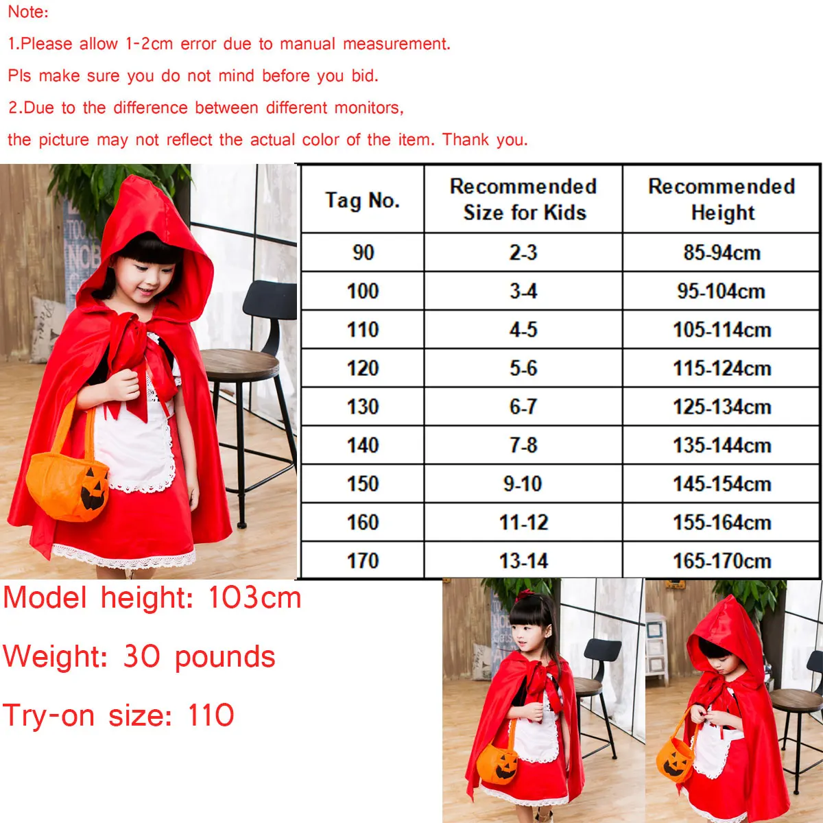 Little Red Riding Hood Cosplay Costume Cape Halloween Capelet Princess Cloak For Fantasia Party Girls Fancy Dress Up Cloak