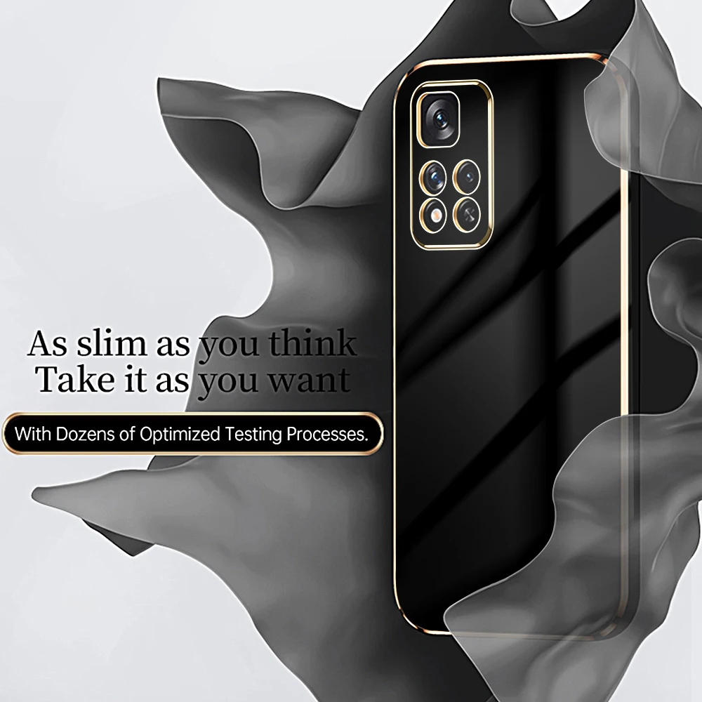 Custodia ad anello quadrato di lusso per Xiaomi Redmi Note 10 11 Pro Max Plus 10S Cover Redmi 10 Note 10 Pro 4G 5G Bag in silicone_voghion.com