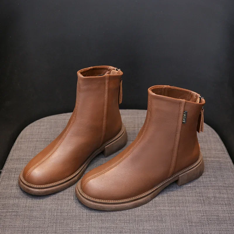 Stivali Da Donna In Pelle Naturale Autunnale Stivali Con Plateau Per Donna Stivali Da Moto Classici Stivali Da Neve E Stivaletti Di Alta Qualità Da Do