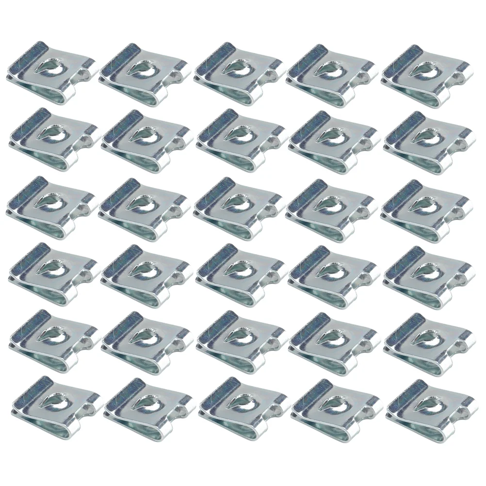 

50 Pcs Motorcycle U Nut Spire Clip Fastener Nuts Clips Self-tapping Manganese Steel