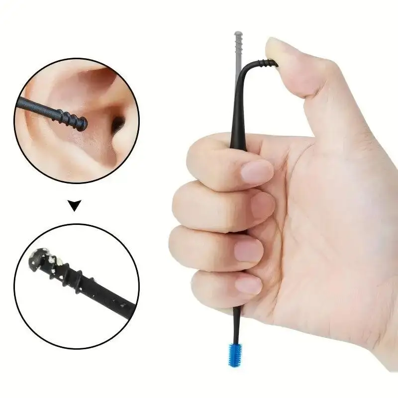 2pc Spiral Ear Spoon Double Headed Rotating Ear Digging Tool