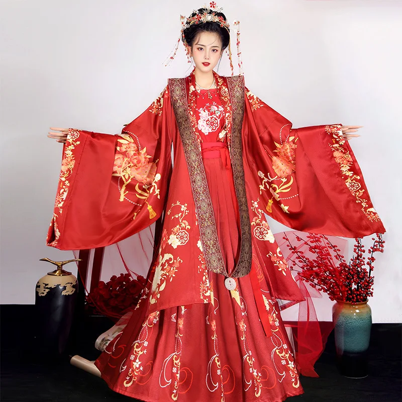 SUNNY Ancient Clothes Hanfu Women's Clothes Happy New Year Women's Wedding Clothes открытка oksanailiksusha happy wedding