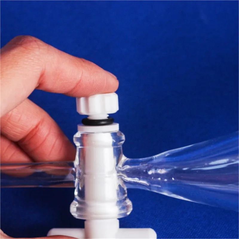 High Borosilicate Glass Pear Shaped Pyriform Separatory Funnel with Standard Taper Stopper 30/60/125/250/500ml Lab Supplies lab glass supplies,lab separatory funnel