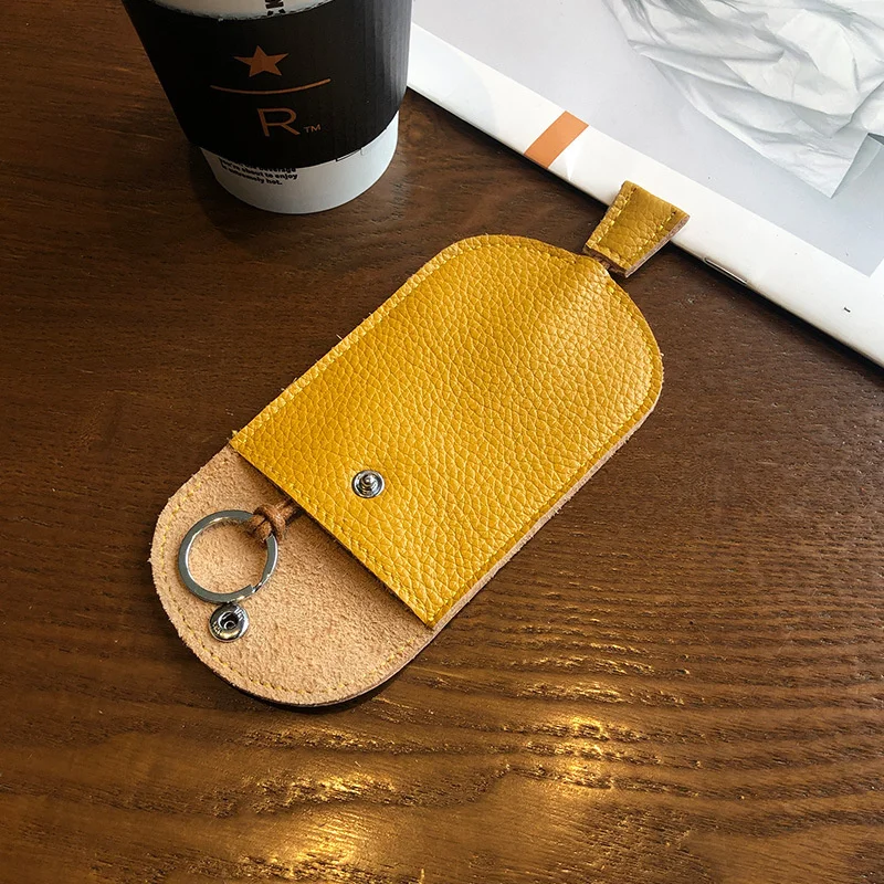 Key Organizer Key Case Key Purse Key Holder Free Monogrammed Genuine Leather Key Bag Men And Women's Hand-held Home Key Holder Pocket Card Sleeve