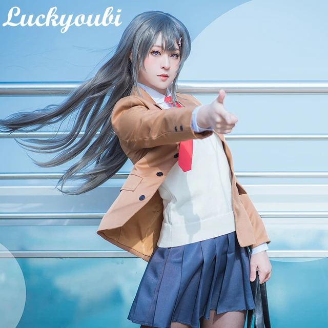 Seishun Buta Yarou wa Bunny Girl Senpai no Yume wo Minai Sakurajima Mai  School Uniform Cosplay Costume