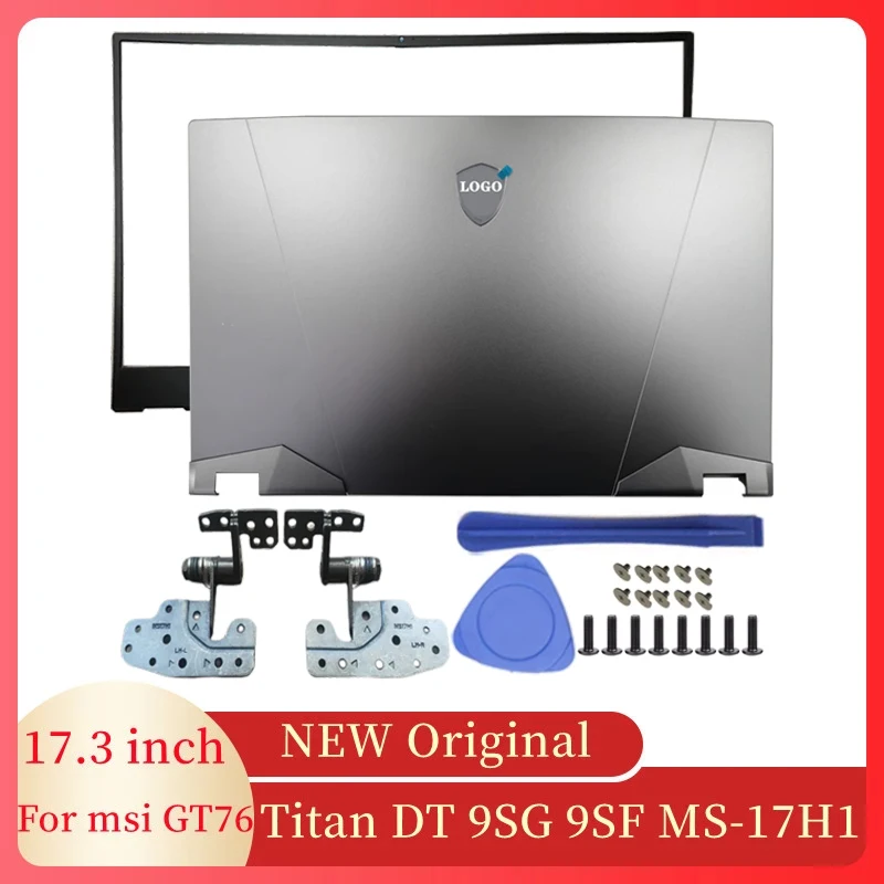 Nuova Custodia Per Laptop Cover Posteriore Lcd/Frontframe/Cerniere Per Msi Gt76 Titan Dt 9Sg 9Sf Ms-17H1 Custodia Per Computer Portatile Argento
