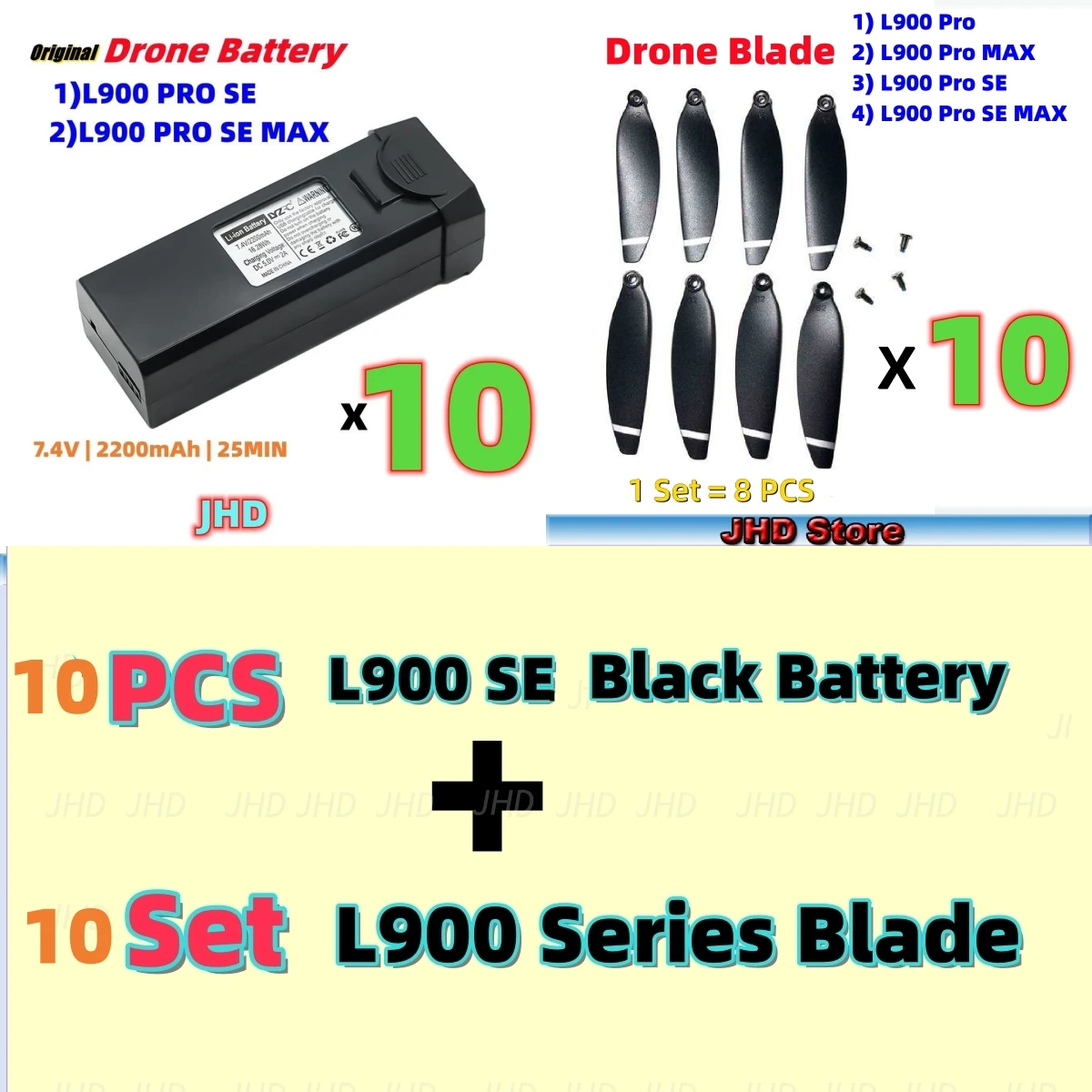 JHD L900 SE Drone Battery/Blade Original LYZRC L900 PRO Se Max Dron Battery/L900Pro SE Max pare Battery Propeller Part