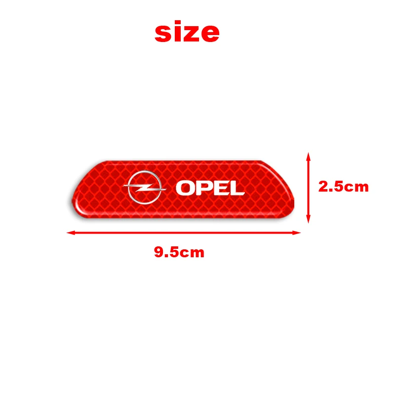 4PCS 반사 자동차 도어 스티커 오펠 아스트라 j 인시그니아 아스트라 g 코르사 자피라 b 모카 비바로 메리바 용 안전 개방 경고 스티커