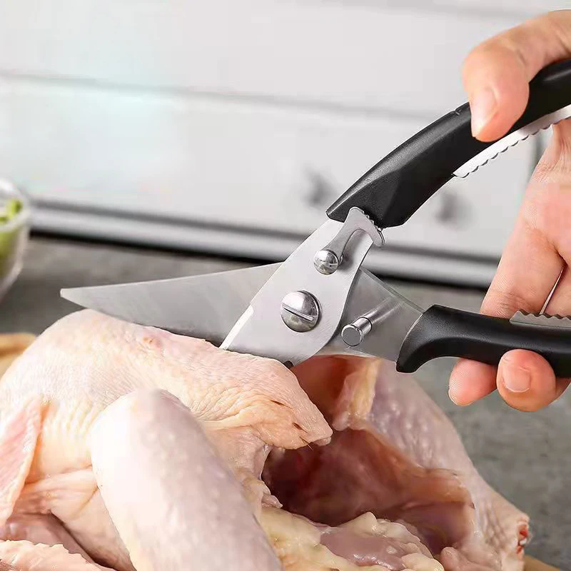 Kitchen Spring Loaded Poultry Shears Heavy Duty Chicken Shears With  Anti-slip Handle Safety Lock Poultry Scissors Chicken,bone - Scissors -  AliExpress