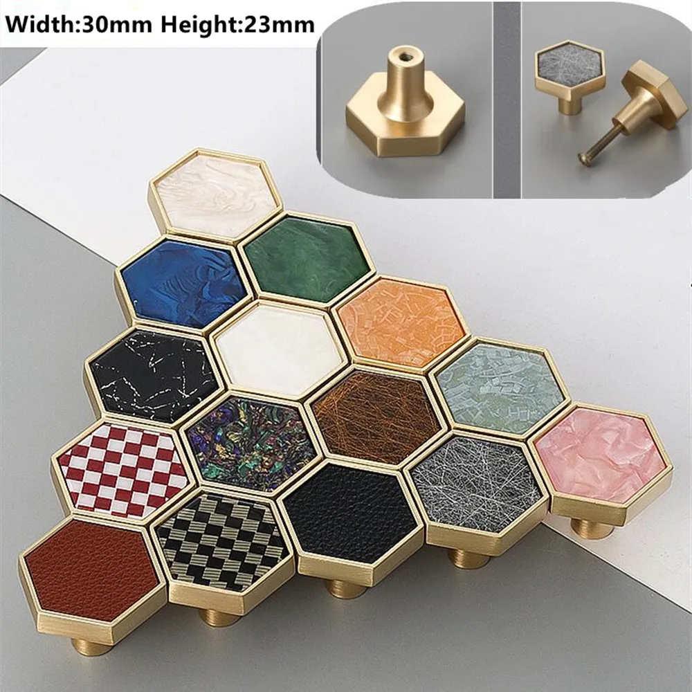 

modern simple fashion Diamond Marble Shell Leather Drawer Shoe Cabinet knob stain brass kitchen cabinet cupboard door handle