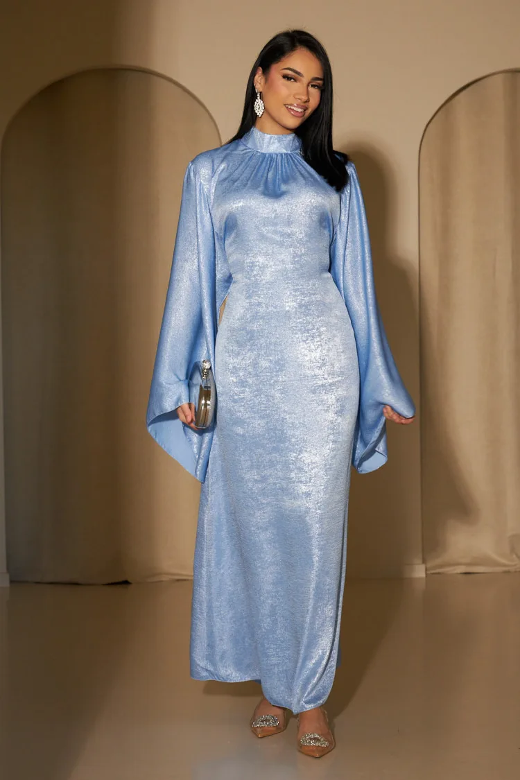 Soft Shiny Luxury Party Abaya Dubai Muslim Islam Abayas For Women Kaftan Dress Kebaya Caftan Marocain Femme Vestidos Musulmanes