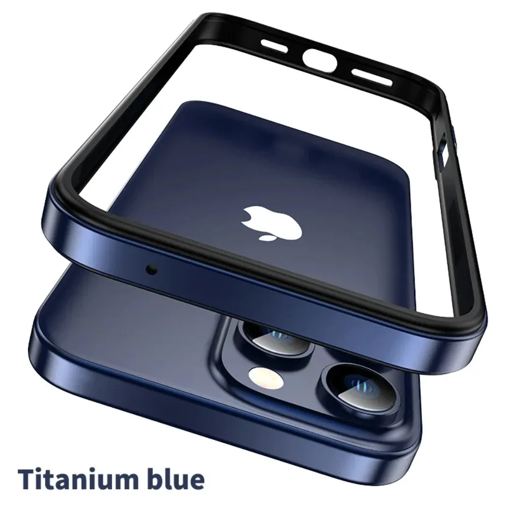 Titanium Shockproof Business Phone Case with Bare Grip Design