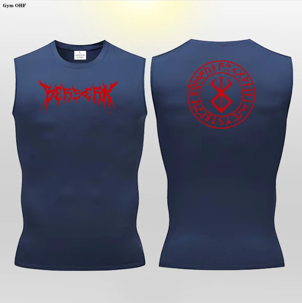 Anime Berserk Guts Graphic Compression Gym Vest - Quick Dry Muscle Tank Top