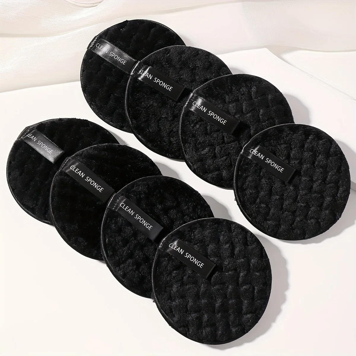 8pcs Face Makeup Remover Cotton Pads Rounds Reusable Soft Makeup Cleaning Puff Double-Sided Face Cleansing Removal Sponge Washab 5