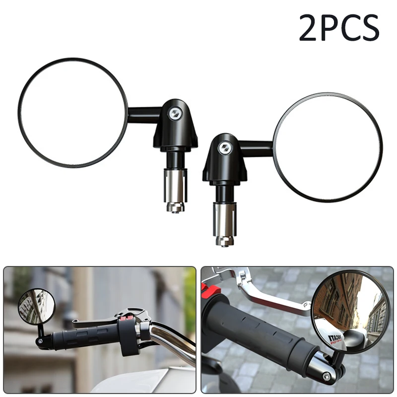 Motorcycle Side Mirror &amp; Handlebar Mount For Bike ATV Scooter E-Bike Rear View