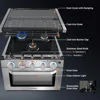 21 Inch RV Gas Range Stove 12V. Gas Range Oven for RV Use with 3 Burners, 1.77 Cu.Ft. Capacity Gas Oven, 28,100BTU 6