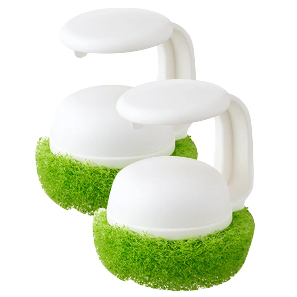

2Pcs Kitchen for Dishes Dish Scrubber Plain Green Wallpaper Dish Scrub Brush Dishwashing Brush