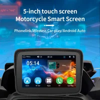 5'' Motorcycle GPS Navigation IPX7 Waterproof with Sunshade Wireless Carplay Android Auto Display Portable Monitor Dual BT WIFI - Image 3