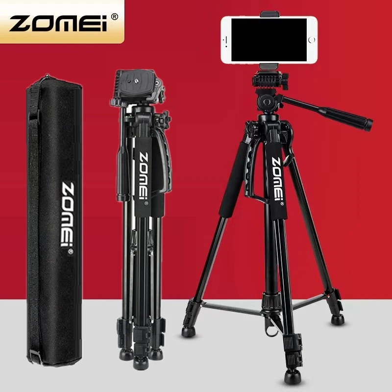 높이 Zomei 휴대폰 삼각대, 파노라마 사진 스탠드, 알루미늄 여행 카메라, 캐논 비디오 삼각대, 61 인치, 155cm, 360 °