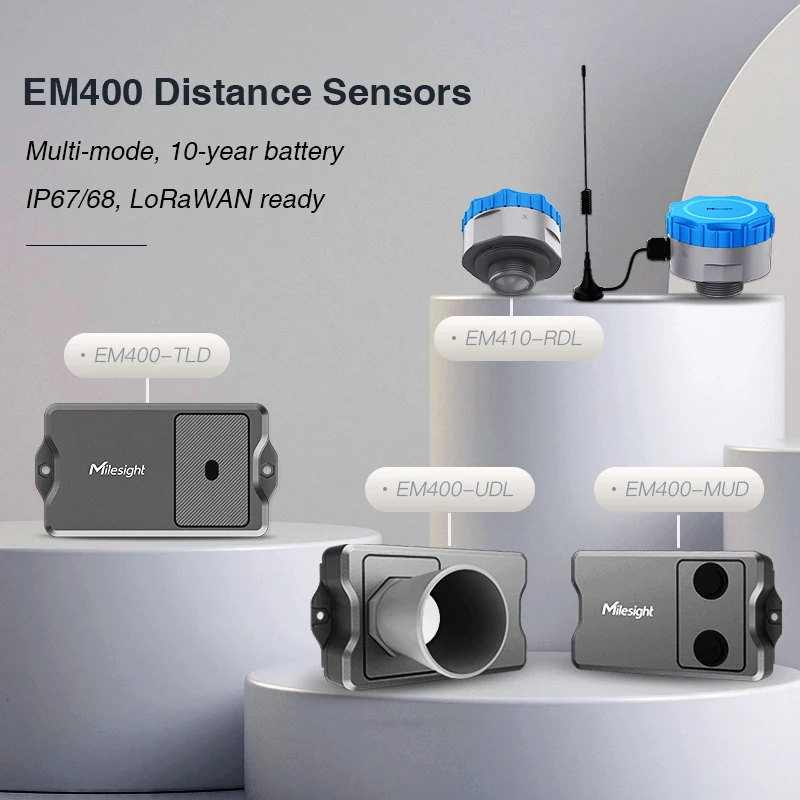 마일사이트 EM410-RDL 60GHz 레이더 액체 레벨 센서 IP68 비접촉식 물탱크/사일로 하수구 강 12M 범위 고정밀 2mm