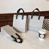 StoBag 10pcs Grey Non-woven Insulation Tote Bag Portable Fabric for Food Drinks Package Keep Warm Cold Delivery Reusable Pouch 2