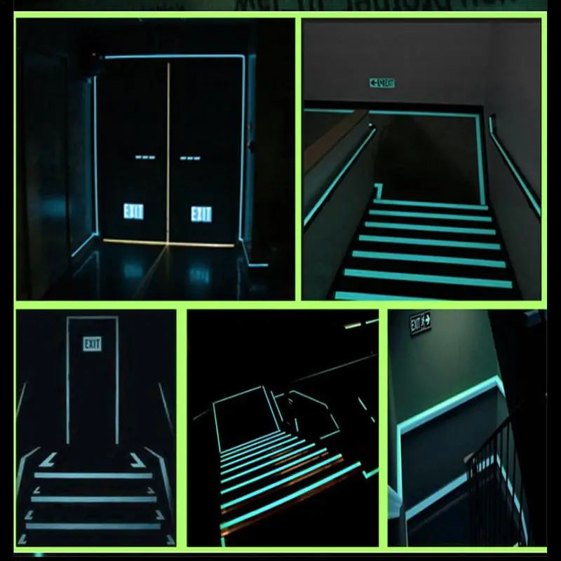 5m 2cm Luminous Tape Fluorescent Night Self-adhesive Glow In The Dark Stickers Tape Security Warning Tape Home Decoration