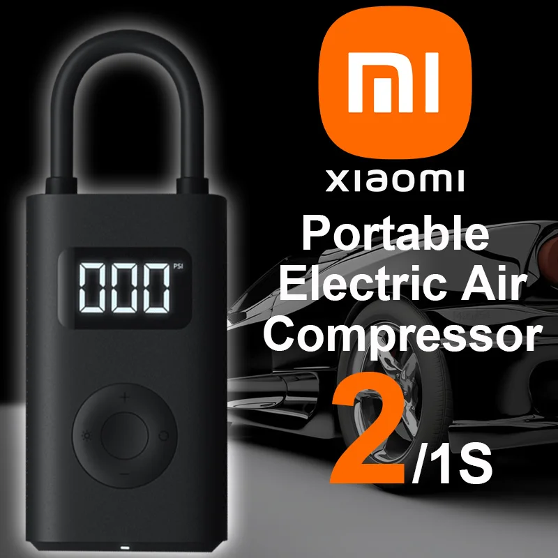 Xiaomi Mijia Air Pump 2 25%Speed Boost Mini Portable Electric Air Compressor  Treasure 150PSI Type-C LED Multitool Inflator Xiomi - AliExpress