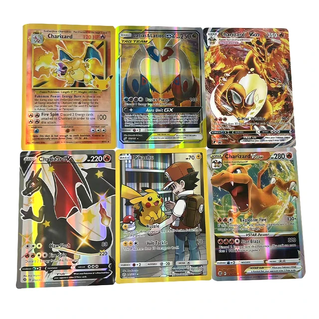 15*21CM Pokemon Cards English  GX VMax Oversized Card Charizard Pikachu Rare Collection Battle Trainer Children Birthday Gifts 5