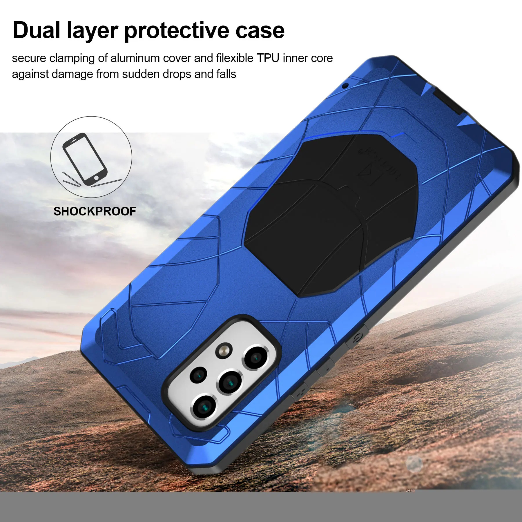 Heavy Duty Case For Samsung Galaxy A54 A53 A82 A72 A52 A42 A51 5g Military Metal Shockproof Dropproof Dustproof Protective Cover