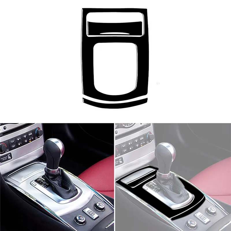 

ABS Gloss Black Car Automatic Transmission Console Frame Panel Trim Sticker For Infiniti G37 SEDAN 2010-2013 Styling Accessories