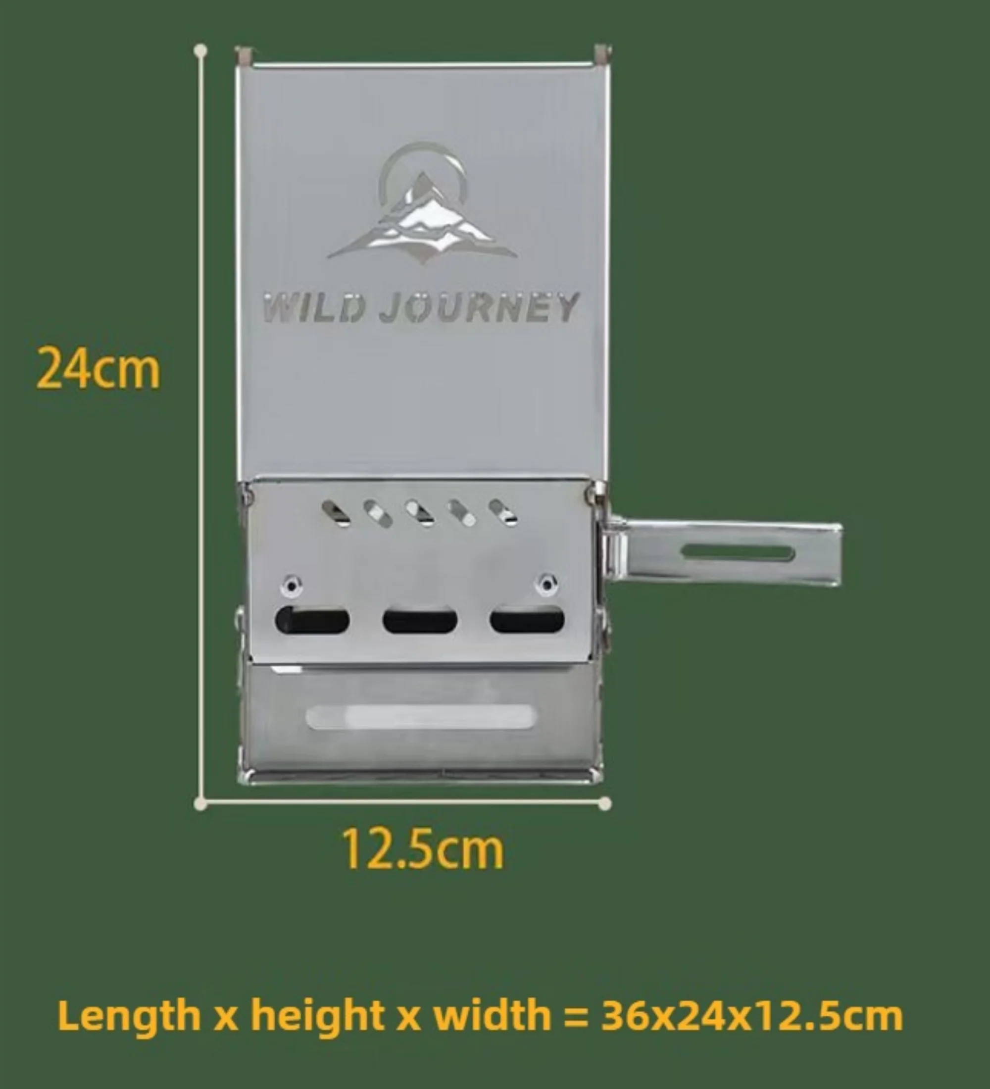 SmiloDon Camping Folding Brazier IGT Half-Unit Bonfire Stove Desktop Campfire Furance Winddichter Brennholzofen Outdoor-Heizung – Detail 12