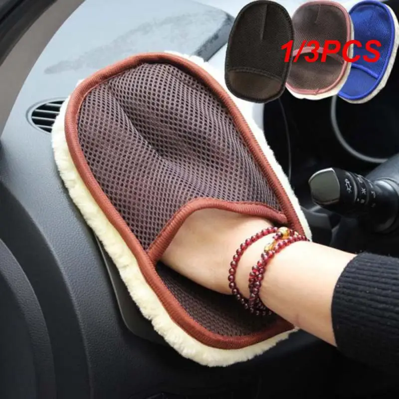 

1/3PCS Microfiber Wool Soft Automotive Car Washing Cleaning Glove 15*24cm Cleaning Car Cleaning Brush Motorcycle Washer Care Car