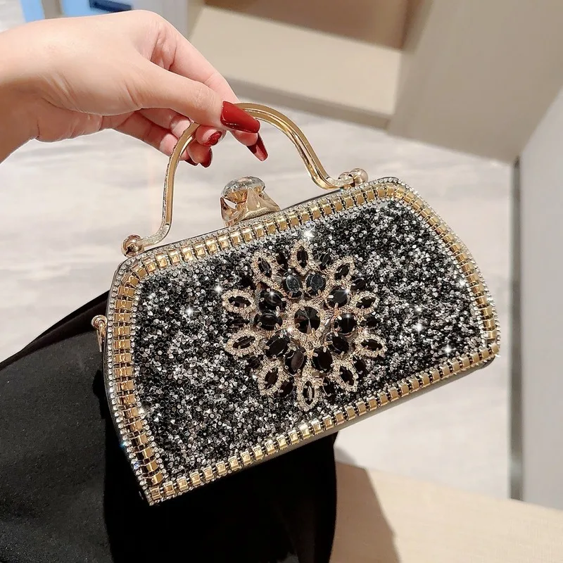 

High quality shoulder bag summer women's new explosive texture of the niche bag diamond-encrusted handbag banquet