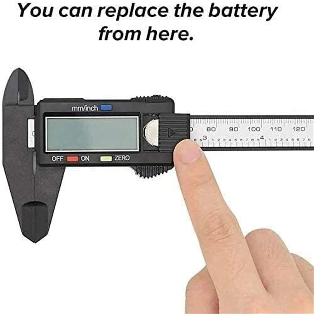 Electronic Digital Caliper Inch/Metric Conversion 0-6 Inch/150 Mm Carbon Fiber Gauge Micrometer Extra Large LCD Measuring Tool digital caliper
