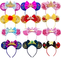 Beauty and Beast Baby Headbands Girls Belle Hair Accessories Enchanted Rose Ear Hairband Kid Crown Bow Headwear Baby Photography 1