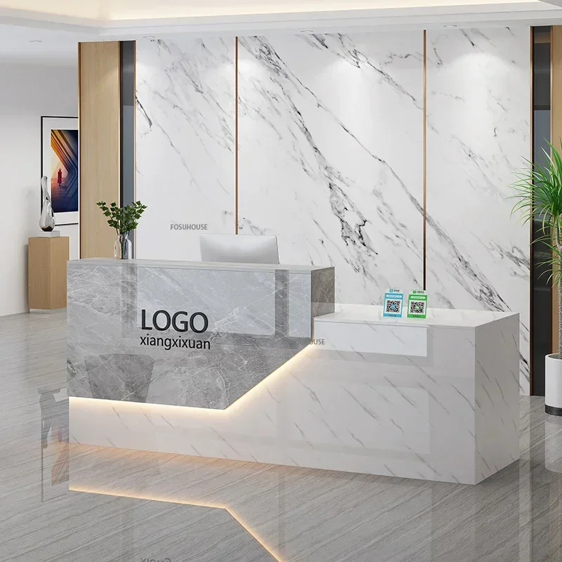 Modern Company Front Desk Reception Desk Office Furniture Beauty Salon Cashier Information Bar Table Counter Table Z