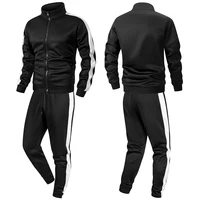Survêtements Patchwork Colorblock pour hommes, ensemble 2 pièces, vêtements de sport, manteau à fermeture éclair avec poche Kanga, pantalons de survêtement, pantalons de jogging 3