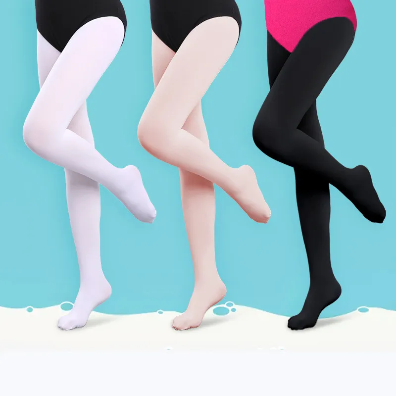 

1 Pairs Dance Socks For Children Autumn Winter Girls' Pantyhose Practice Clothes Ballet Socks White Leggings For Dancing