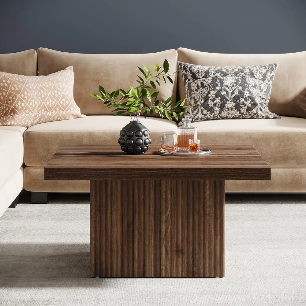 Square Coffee Table, 31.5-Inch Engineered Wood Coffee Table for Living Room, Vintage Center Table 4