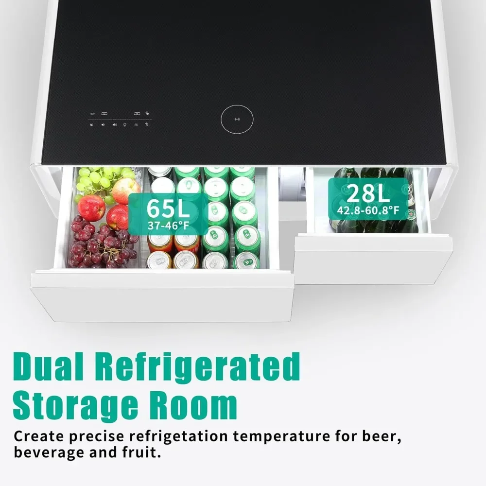 Smart Coffee Table, Bluetooth , ouch Control Panel, USB Interface, Outlet Protection, Atmosphere Light, Fridge Coffee Table 2