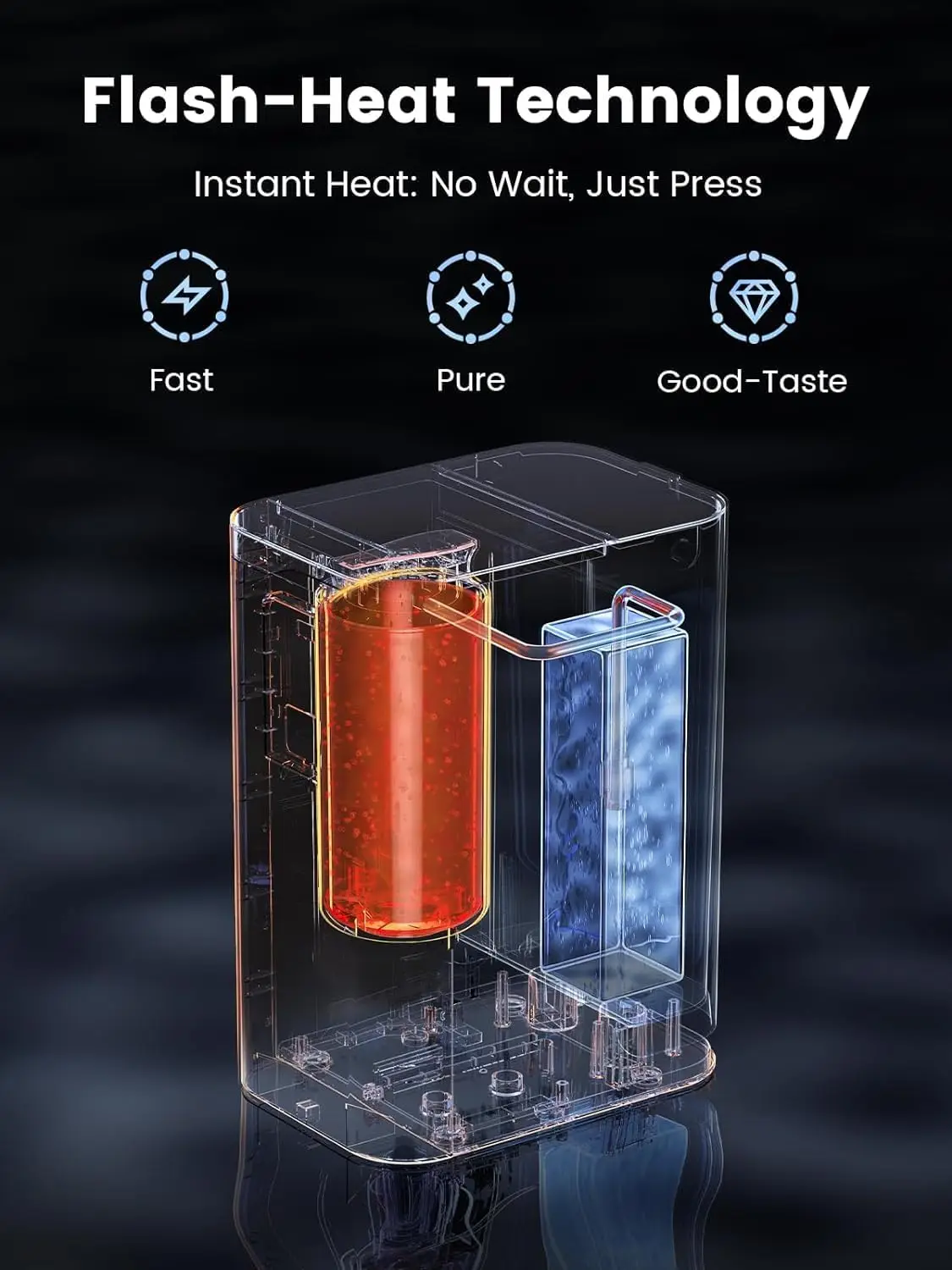 K19H  Reverse Osmosis System, Instant Hot Water Dispenser, Reverse Osmosis Water Filter  , 3:1 Pure 4