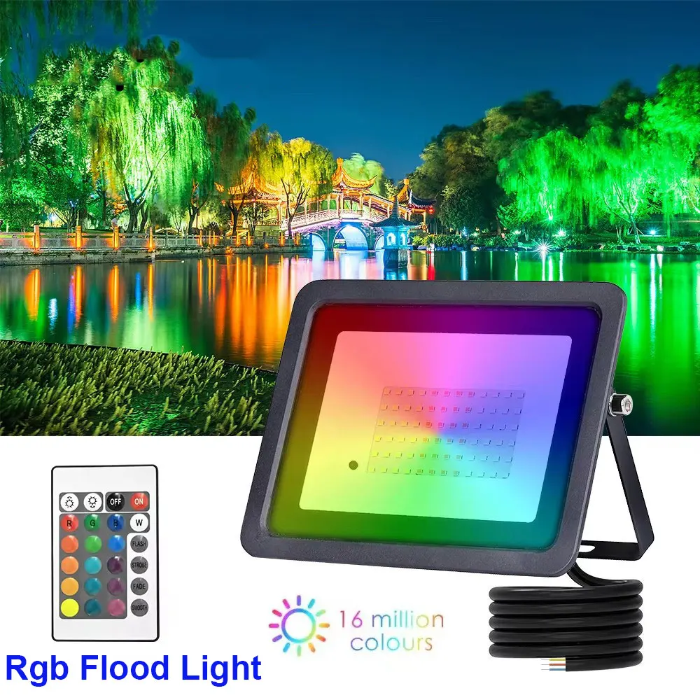 รูปสินค้า โปรเจคเตอร์ LED ภายนอกอาคาร กันน้ำ ปรับสีได้ 30W