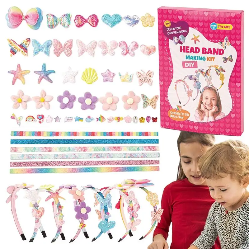 

Headband Making Kit For Girls Headband Craft DIY Kits For Girls Fun Headband Making Kit Make Your Own Headbands For Girls Kids