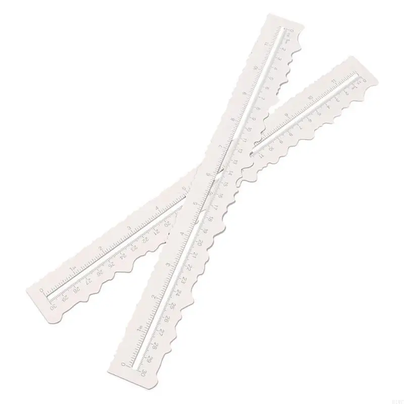 톱니 모양의 가장자리가있는 종이 찢어짐 눈금자 12 인치 측정 눈금자 Deckle 가장자리 눈금자 엠보싱 카드 제작 커팅 다이