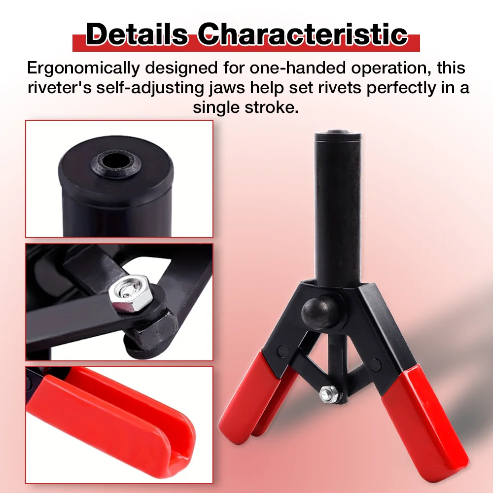 Plastic Rivet Gun Kit, Plastic Rivets, Optional Rivet Removal Tool, Blind Gun, For Installing Removing Auto Door Interiors
