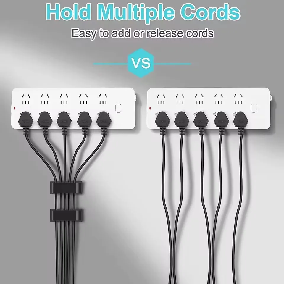 케이블 정리 클립 와이어 와인더 홀더 코드 보호대 USB 케이블 관리 접착식 후크 데스크 클램프 자동차 이어폰 마우스용