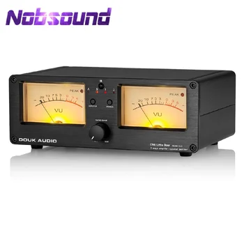 Nobsound Dual Analog VU Meter DB Panel Display 2-way Amplifier / Speaker Audio Switcher Box Selector Music Spectrum Visualizer 1