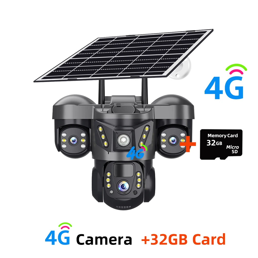 15MP 4G كاميرا تعمل بالطاقة الشمسية PTZ في الهواء...